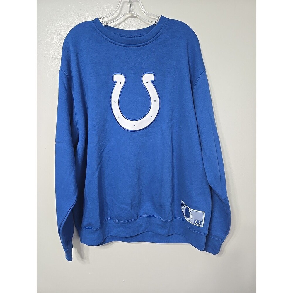 Authentic Majestic Indianapolis Colts Blue Sweatshirt NFL Men's XL Crew Neck